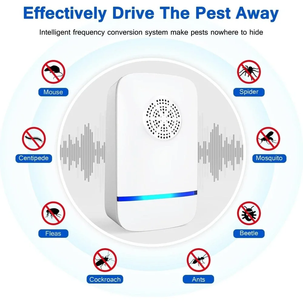 6 pcs Ultrasonic Pest Repeller Electronic Repellent Insects Mice Rat